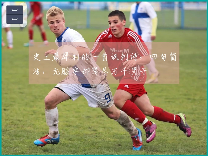 史上最犀利的一首讽刺诗，四句简洁，无脏字却骂尽万千男子